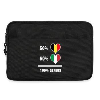Italien und Belgien genial / Geschenk - Laptoptasche 13" - Schwarz - Vorne