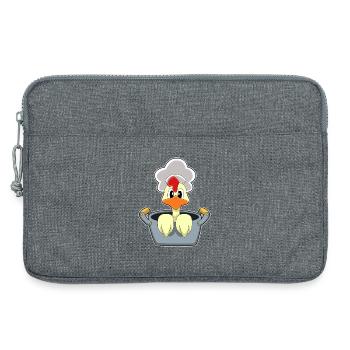 Hühnchen Koch Kochtopf Kochen - Laptoptasche 13" - Grau meliert - Vorne
