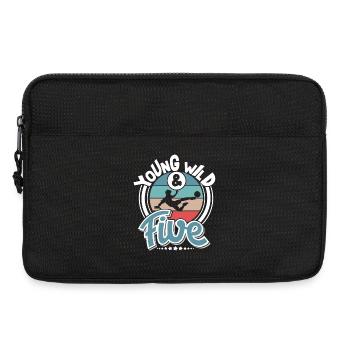Football 5 ans fête d’anniversaire des enfants - Sacoche pour ordinateur portable 13 pouces - noir - Devant