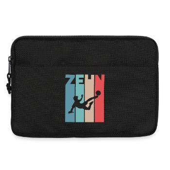 Fußball 10 Jahre Kinder Kindergeburtstag - Laptoptasche 13" - Schwarz - Vorne