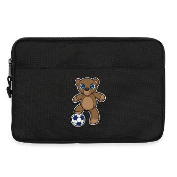 Ours Joueur de Football Football - Sacoche pour ordinateur portable 13 pouces - noir - Devant