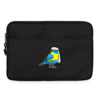 Vogel Braut Blumenkranz Hochzeit - Laptoptasche 13" - Schwarz - Vorne