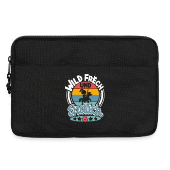 6. Geburtstag 6 Jahre Kinder Ritter Mittelalter - Laptoptasche 13" - Schwarz - Vorne
