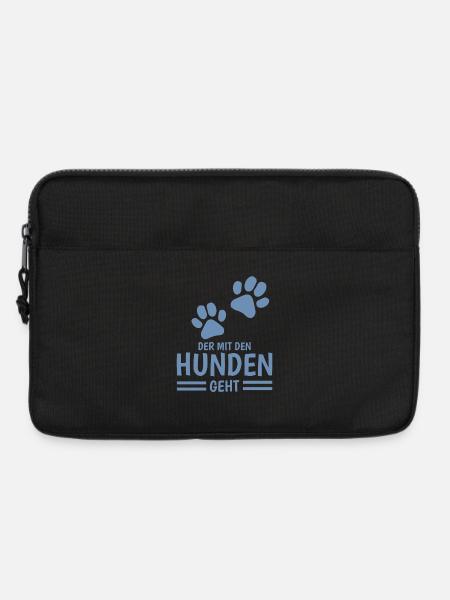 Hund und Herrchen Sprüche - Laptoptasche 13" - Schwarz