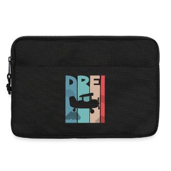 Flugzeug Kinder 3 Jahre - Laptoptasche 13" - Schwarz - Vorne