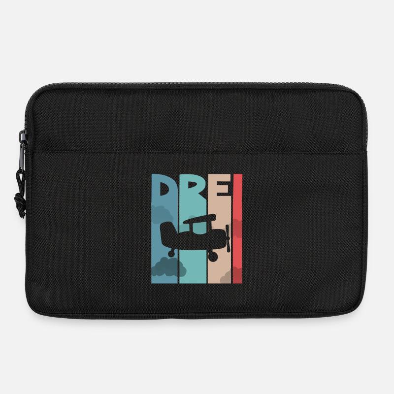 Flugzeug Kinder 3 Jahre - Laptoptasche 13" - Schwarz