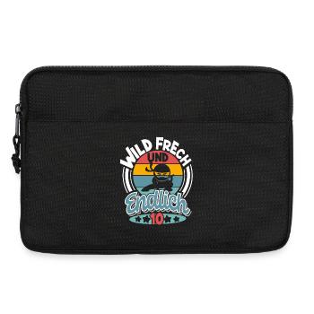Ninja 10 Jahre Geburtstag Kinder - Laptoptasche 13" - Schwarz - Vorne