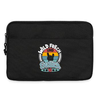 10. Geburtstag Wild Frech Und Endlich 10 - Laptoptasche 13" - Schwarz - Vorne
