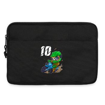 10 Jahre Motocross 10. Geburtstag - Laptoptasche 13" - Schwarz - Vorne