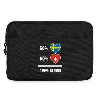 Suède et Suisse Génie / Cadeau - Sacoche pour ordinateur portable 13 pouces - noir - Devant
