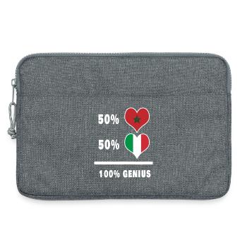 L'Italie et le Maroc génie / Cadeau - Sacoche pour ordinateur portable 13 pouces - gris chiné - Devant