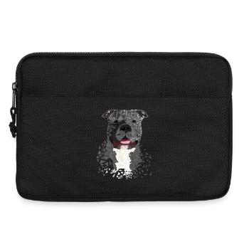 American Bully XL Polygon künstlerisch gestaltet - Laptoptasche 13" - Schwarz - Vorne