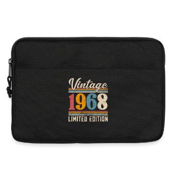 1968 Jahrgang Baujahr Geburtstag Vintage - Laptoptasche 13" - Schwarz - Vorne