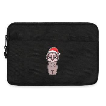Noël paresseux - Sacoche pour ordinateur portable 13 pouces - noir - Devant