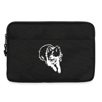 Border Collie "Black Edition" - Laptop bag 13" - black - Front