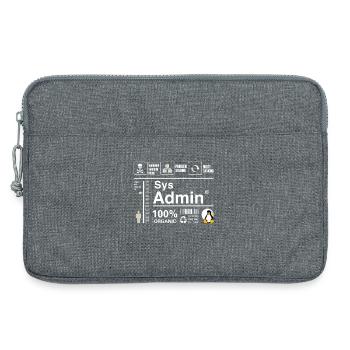 Sys Admin Pinguin Computer Nerd pc Platine cpu inh - Laptoptasche 13" - Grau meliert - Vorne