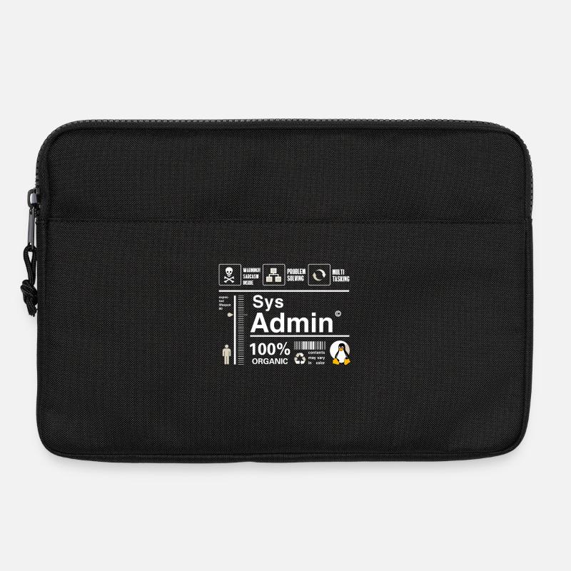 Sys Admin Pinguin Computer Nerd pc Platine cpu inh - Laptoptasche 13" - Schwarz