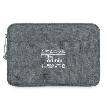 sys admin Contenu Ironie Humour Ordinateur Nerd pc cor - Sacoche pour ordinateur portable 13 pouces - gris chiné - Devant