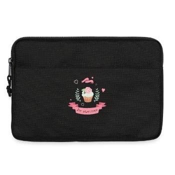 pastel cupcake roses heart awesome darling pink - Laptop bag 13" - black - Front