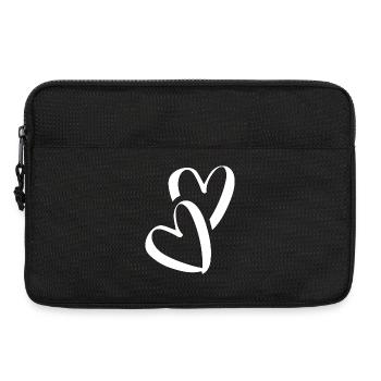 Coeur Petits coeurs Deux coeurs amoureux Pocket - Sacoche pour ordinateur portable 13 pouces - noir - Devant