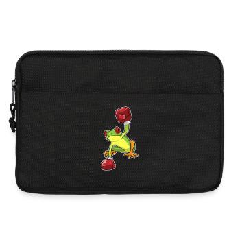 Frosch Boxer Boxhandschuhe Boxen - Laptoptasche 13" - Schwarz - Vorne
