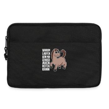 Pferd Pferde Hauspferd - Laptoptasche 13" - Schwarz - Vorne