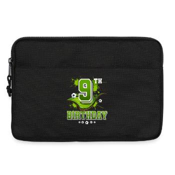 9th birthday Football 9 years - Laptop bag 13" - black - Front