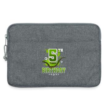 5th birthday football 5 years - Laptop bag 13" - heather grey - Front