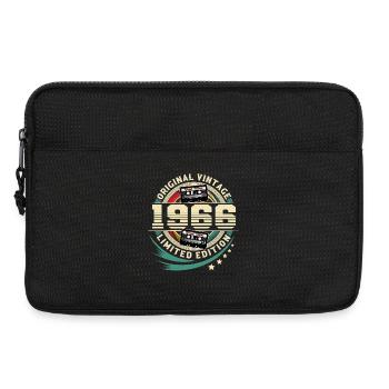 1966 Année de naissance Millésime Année de construction Anniversaire - Sacoche pour ordinateur portable 13 pouces - noir - Devant
