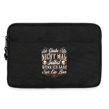 Lustiger Bier Spruch - Laptoptasche 13" - Schwarz - Vorne