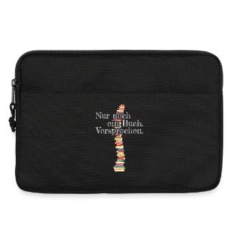 Nur Noch Ein Buch Versprochen Leseratte Bücherwurm - Laptoptasche 13" - Schwarz - Vorne