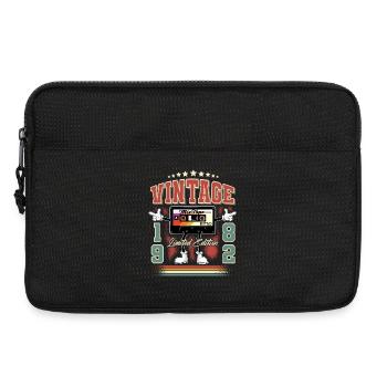 1982 Year of birth Vintage cassette - Laptop bag 13" - black - Front