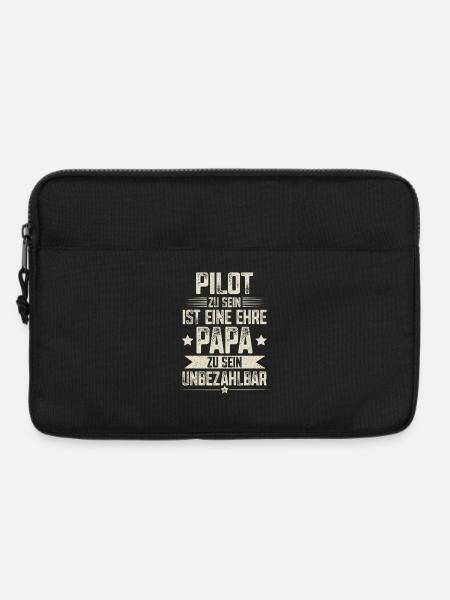 Pilot Papa Vater Vatertag - Laptoptasche 13" - Schwarz