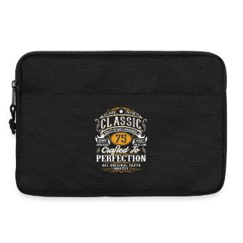75. Geburtstag - Laptoptasche 13" - Schwarz - Vorne