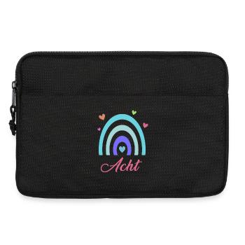8. Geburtstag Regenbogen - Laptoptasche 13" - Schwarz - Vorne