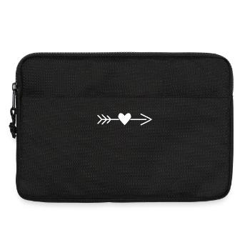 Herz Pfeil - Laptoptasche 13" - Schwarz - Vorne