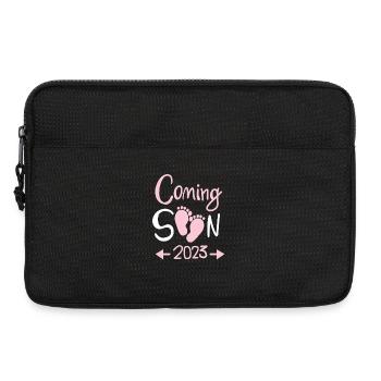 Schwangerschaft 2023 - Schwanger - Laptoptasche 13" - Schwarz - Vorne
