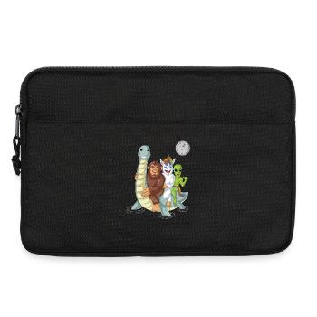 Bigfoot Alien Unicorn Riding Loch Ness - Laptop bag 13" - black - Front