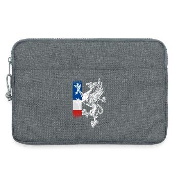 stehender Greif blau weiss rot Rostock - Laptoptasche 13" - Grau meliert - Vorne