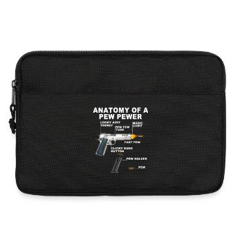 anatomy of a pew pewer - Laptop bag 13" - black - Front