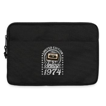 1974 Année de naissance Année de construction Anniversaire Vintage - Sacoche pour ordinateur portable 13 pouces - noir - Devant