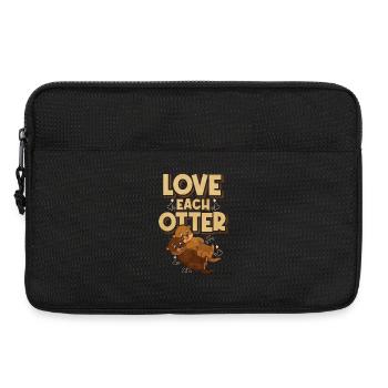Love Each Otter – Cute Otter Couple - Laptoptasche 13" - Schwarz - Vorne