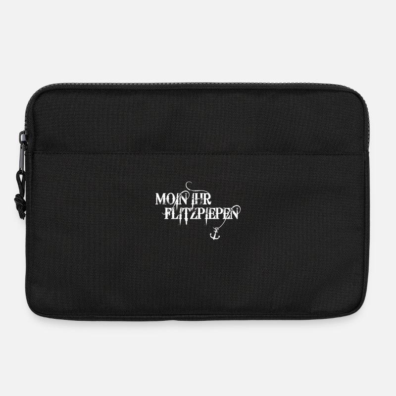 Moin Ihr Flitzpiepen Typisch Plattdeutsch Anker - Laptoptasche 13" - Schwarz