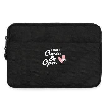 Schwangerschaft verkünden - Oma und Opa 2023 - Laptoptasche 13" - Schwarz - Vorne