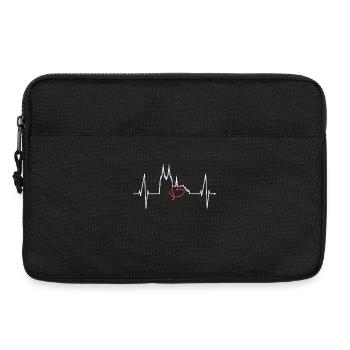 Köln Skyline Herzschlag Herz Kölsch Liebe Kölner - Laptoptasche 13" - Schwarz - Vorne