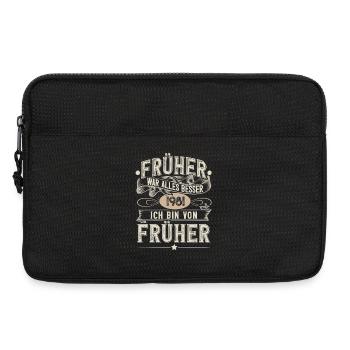 1981 Geburtstag Geburtsjahr Jahrgang - Laptoptasche 13" - Schwarz - Vorne