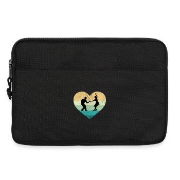 I love Rock'n Roll Tanzpaar Retro Herz - Laptoptasche 13" - Schwarz - Vorne