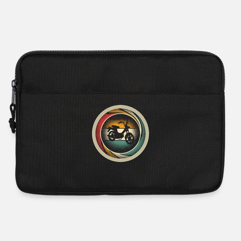 Mofa Mofafahrer Retro Vintage - Laptoptasche 13" - Schwarz