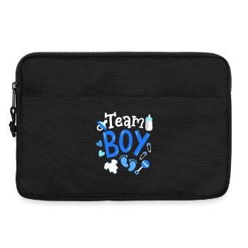 Team Boy Geschlecht offenbaren - Laptoptasche 13" - Schwarz - Vorne