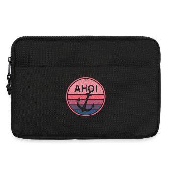 Ahoi Anker Plattdeutsch Ostfriesland Küste Nordsee - Laptoptasche 13" - Schwarz - Vorne